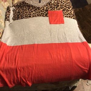 WOMEN’S cheetah, stripe, and solid bottom top